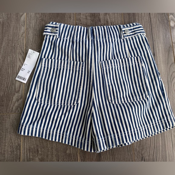 NWT Urban Outfitters BDG super high rise striped trouser shorts 100% cotton - Picture 6 of 13
